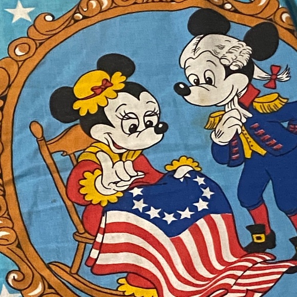 Vintage 1976 Wamsutta Bicentennial Mickey Mouse Bed Spread - Picture 3 of 12